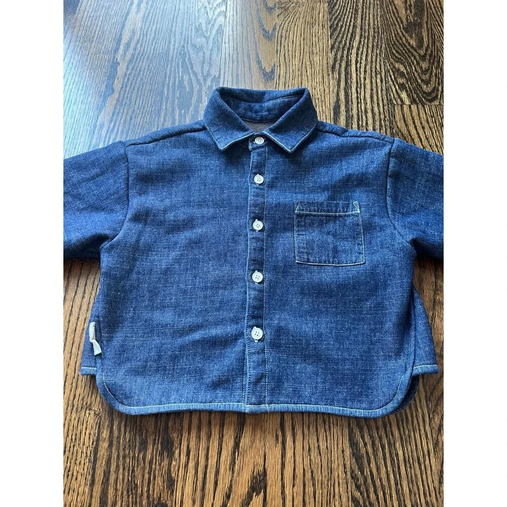 Kids Denim Set with Fleece Lining (90cm 2T)
